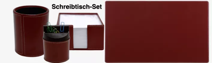 Schreibtisch Set  LUCCA Echt Leder